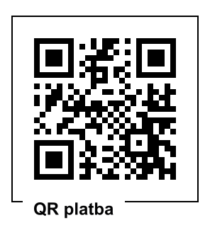 QR kód pro platbu na transparentní účet Večera pro složky IZS